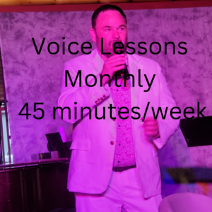 Monthly Vocal Lessons – 45 Minutes Per Week (4 Lessons)