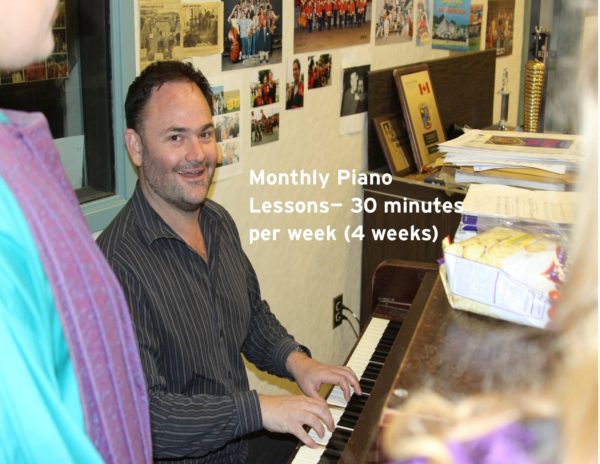 Monthly Piano Lessons in My Home - 30 minutes per week (4 weeks)